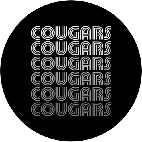 Vista 3 de Vintage Cougars PopSockets - Agarre y soporte para teléfonos y tabletas, Negro