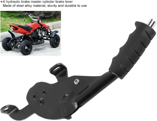 Vista 5 de Palanca de bomba de freno de motocicleta, mango universal, palanca de freno frontal, freno de mano, apto para Kart ATV, motocicleta, tercera rueda