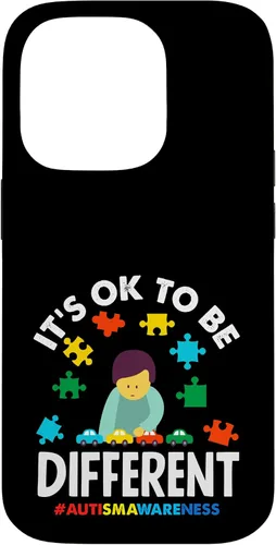 Vista 17 de Ok to Be Different Autism Awareness Puzzle Piece Ribbon Case para iPhone 17
