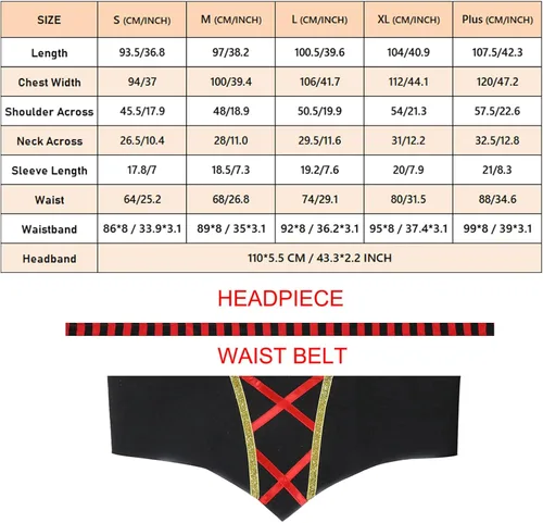 Vista 6 de Wizland Disfraz de pirata para mujer, disfraz de pirata, vestido de estilo modesto con cinturón y tocado