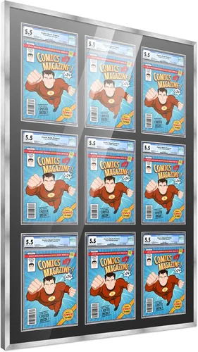 Vista 103 de Poster Palooza Marco de cómics con paspartú para 1 cómic de grado CGC, CBCS o PGX, marco de cómic de bronce para cómic de 8.125 x 13 pulgadas