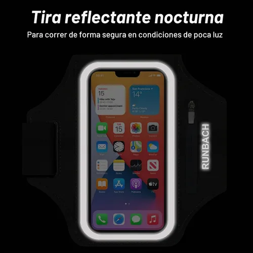Vista 5 de Brazalete para iPhone 17 Pro Max/16 Pro Max/16 Plus/15 Pro Max/15 Plus/iPhone 14, 13, 12, 11 Pro Max/XS Max, resistente al agua con ranura de Negro