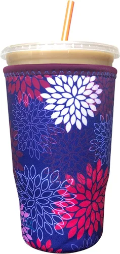 Vista 46 de Funda Koverz para café helado, funda aislante de neopreno para taza, se ajusta a una taza de café de 32 Oz., lavable y reutilizable, accesorios