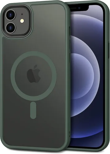 Vista 30 de CACOE Funda magnética para iPhone 12 y iPhone 12 Pro de 6.1 pulgadas - Compatible con MagSafe y soporte magnético para teléfono en el automóvil,