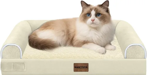 Vista 94 de NANUYA - Cama ortopédica para perros de tamaño mediano/grande, lavable: Camas con almohada para perros de tamaño mediano/grande, sofá de espuma