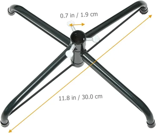 Vista 4 de Soporte de metal para árbol de Navidad artificial resistente y estable con fijación de tornillo para una fácil instalación
