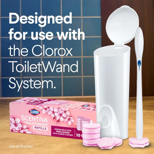 Vista 7 de Clorox Scentiva ToiletWand - Recambios de Cherry Blossom y Peach, 10