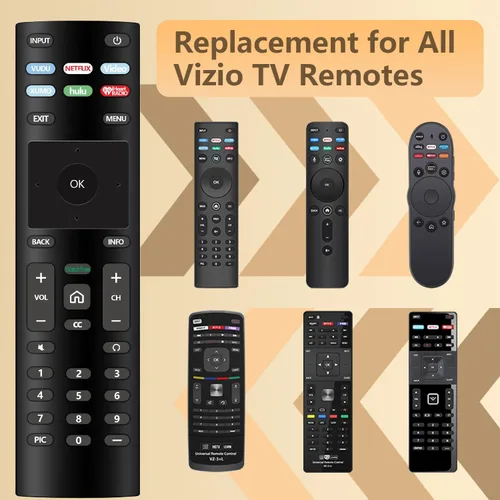 Vista 3 de Universal para control remoto Vizio TV, control remoto de repuesto para televisores inteligentes Vizio.