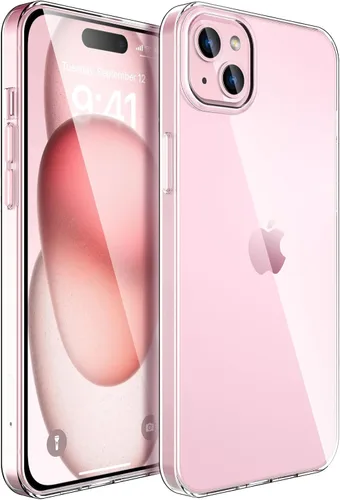 Vista 12 de Funda transparente para iPhone 14 Plus. Fundas protectoras de silicona TPU de plástico transparente para iPhone 14 Plus [agarre delgado y cómodo]