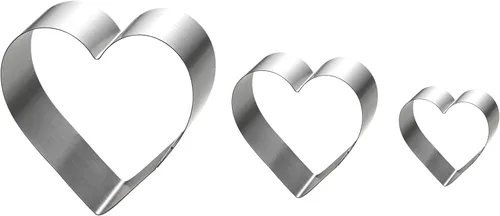 Vista 8 de Juego de cortador de galletas de corazón grande de 4/6/8 pulgadas, molde de pastel de corazón, molde para panqueques, regalo de San Valentín, acero