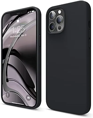 Vista 23 de elago - Carcasa de silicona líquida para iPhone 12 Mini, color negro Full Body Protective Cover, Shockproof, Slim Fit, Anti-Scratch Soft