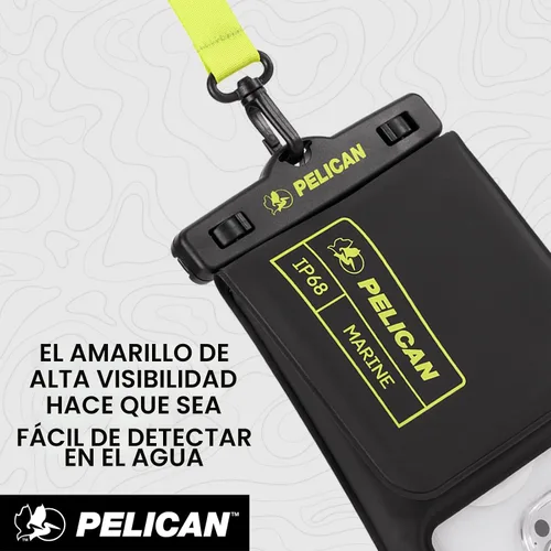 Vista 8 de Pelican Marine - Bolsa impermeable para teléfono IP68 con bolsillo de almacenamiento (grande) - Estuche impermeable flotante para teléfono