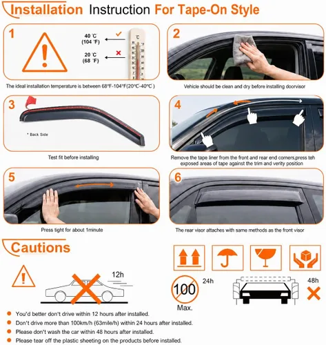 Vista 9 de 4 protectores de lluvia originales para Chevy 2007-2014 Tahoe 94514