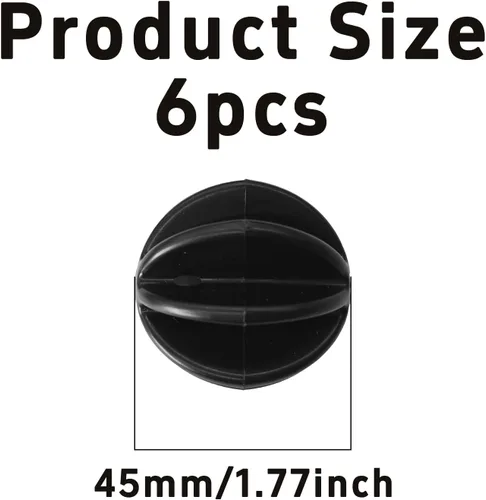 Vista 2 de 6 bolas mezcladoras de proteínas de 1.77 pulgadas, esferas de batidor de plástico para botellas agitadoras, accesorios de mezcla universales de Negro