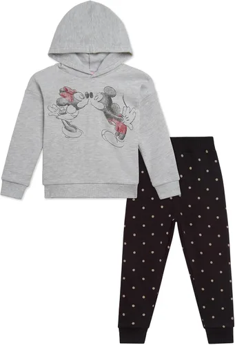Vista 11 de Disney Minnie Mouse Little Mermaid Lilo & Stitch - Conjunto de sudadera con capucha y pantalones de forro polar para recién nacidos a niños grandes