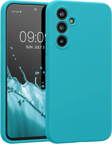 Vista 193 de kwmobile Funda compatible con Samsung Galaxy A13 4G - Funda delgada de silicona TPU - Acabado suave al tacto - Amarillo radiante