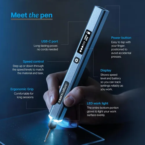 Vista 11 de EtchMate - Bolígrafo de grabado para metal, madera, vidrio, plástico