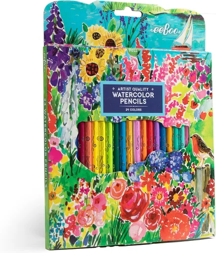 Vista 11 de eeBoo: Lápices de acuarela de hongos, 24 colores de calidad artística para dibujar, bocetos y acuarela, suministros de arte y manualidades