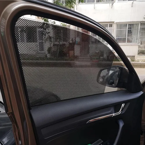 Vista 3 de XhuangTech Película de vinilo perforada para ventana de color negro para evitar golpes de pájaros, película de vinilo negro perforado para ventana