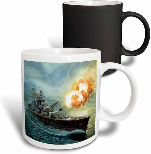 Vista 12 de 3dRose Painting Of Battleship Bismark.jpg 11oz Two-Tone Black Mug