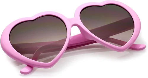 Vista 4 de zeroUV Gafas de sol de gran tamaño con forma de corazón con lentes degradadas para mujer de 55