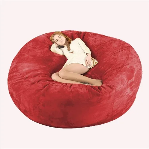 Vista 16 de Funda para silla puff (sin relleno), lujosa silla gigante de 6/7/8 pies para organizar juguetes de felpa o espuma viscoelástica