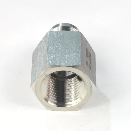 Vista 5 de HFS (R) 1/2" hembra NPT a 1/2" macho SAE tubería adaptador reductor acero inoxidable 304