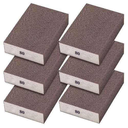 Vista 7 de Esponja de lijado 60 bloques gruesos de grano 60 para lijado de metal, cepillo de lijado de madera, lavable y reutilizable, N-G-001-60