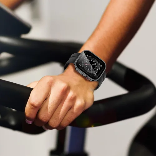 Vista 7 de Amizee Paquete de 2 fundas compatibles con Apple Watch de 1.575 pulgadas Series 6/5/4/SE con protector de pantalla integrado, carcasa rígida