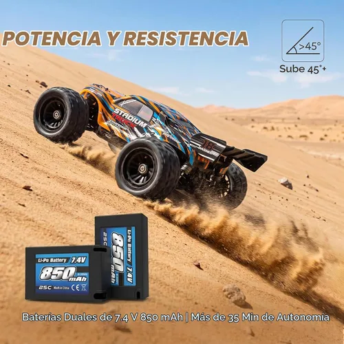 Vista 4 de HAIBOXING 1:18 coche de control remoto, 36KPH 4WD Fast RC Car para adultos