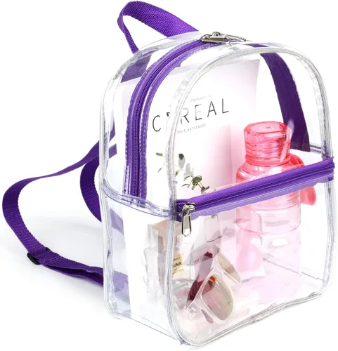 Vista 12 de Keepcross Mochila transparente de 12 x 6 x 12 pulgadas para eventos de estadio, bolsa transparente para estadios, eventos deportivos, festivales