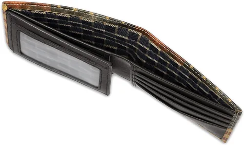 Vista 6 de Billetera para hombre con 2 ventanas de identificación, diseño duradero y gráficos