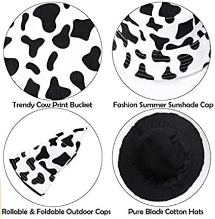 Vista 6 de INOGIH Gorra de pescador reversible unisex con estampado de vaca