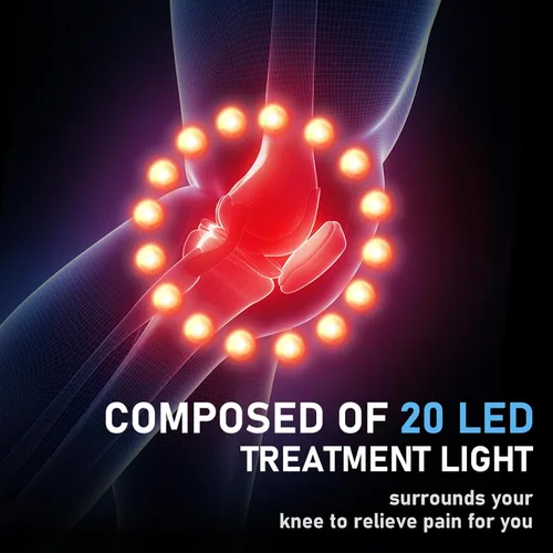 Vista 3 de Masajeador de rodilla 4 en 1 con calor, vibración, luz roja y masaje 3D, inalámbrico, portátil, recargable, regalos para familiares y amigos