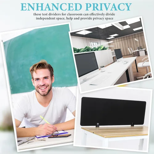 Vista 6 de Wesiti 2 Piezas Divisor Acústico de Escritorio Reductor de Ruido Panel de Privacidad de Escritorio para Mesa de Estudiante Divisor de Pie a Prueba