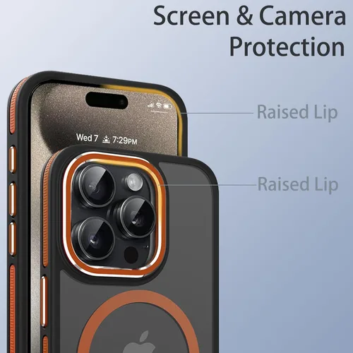 Vista 4 de Funda para iPhone 13 Pro Max, iPhone 13 Pro Max [compatible con MagSafe] translúcida mate a prueba de golpes, para mujeres, hombres y niñas, funda