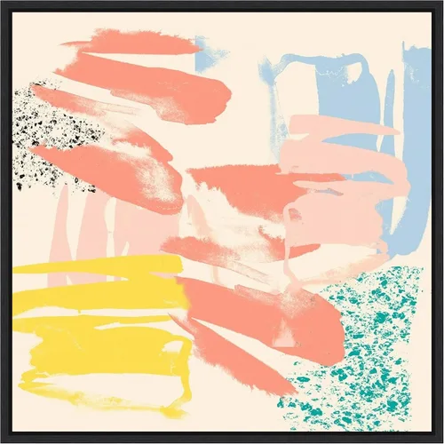 Vista 11 de Amanti Art Framed Canvas Wall Art 16x16 Retro Op II by Jennifer Goldberger, Framed Wall Art Canvas, Abstract Artwork, Traditional Decor, Small