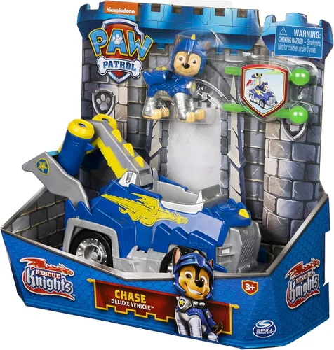 Vista 6 de Spin Master 6063584 Paw Patrol Rescue Knights Chase - Coche de juguete transformable con figura de acción coleccionable
