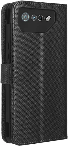 Vista 4 de Funda de piel sintética compatible con Asus ROG Phone 7, funda de piel sintética compatible con Asus ROG Phone 7 Ultimate, color negro