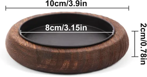 Vista 6 de Hatway Portavelas de madera, decoración de granja, bandeja de velas de pilar de madera para centro de mesa, bandeja decorativa pequeña, elevador