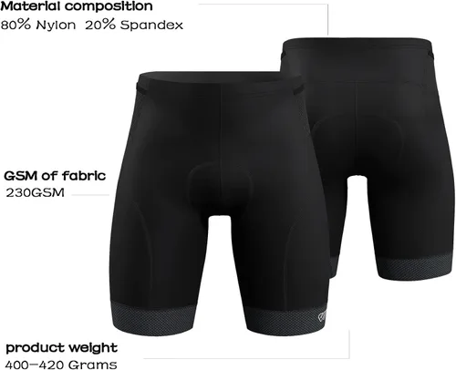Vista 4 de Wulibike Pantalones cortos de bicicleta para hombre, acolchados 4D para hombre, pantalones cortos de ciclismo de montaña con bolsillos con cremallera