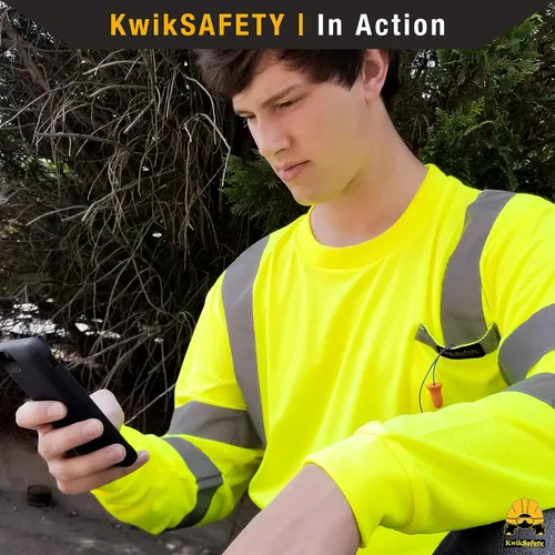 Vista 2 de KwikSafety Operator Long Sleeve Safety Shirts Class 3 ANSI OSHA Hi Vis PPE