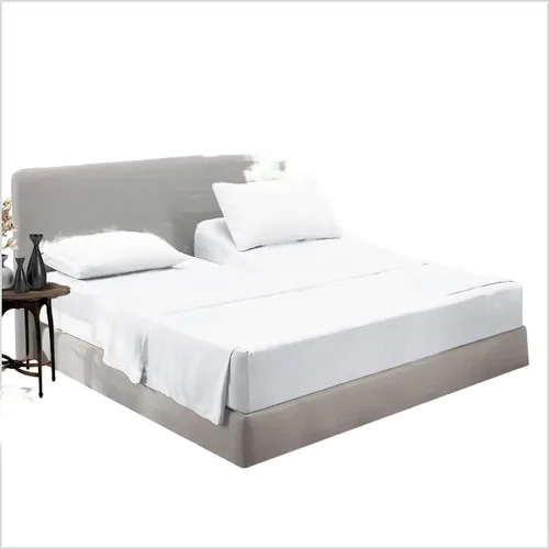 Vista 8 de Top Split Head Flex Queen - Juego de sábanas para dormir con número de camas – 4 piezas de color gris oscuro, sábanas divididas Queen – 100% algodón