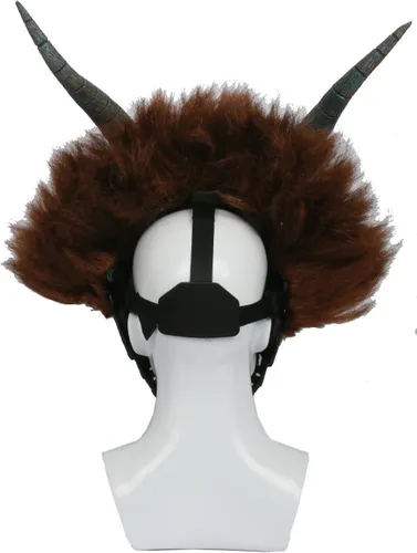 Vista 4 de Xcoser Máscara Killmonger para disfraz de resina de Halloween para adultos, Máscara Killmonger