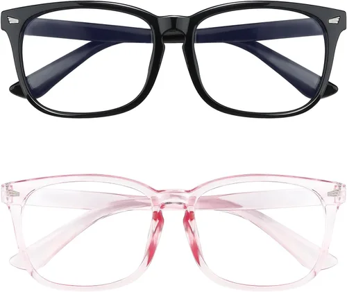 Vista 12 de Gafas con filtro de luz azul, paquete de 2 lentes de luz azul para hombre, anteojos de luz azul para mujer, anteojos con luz azul para fatiga ocular
