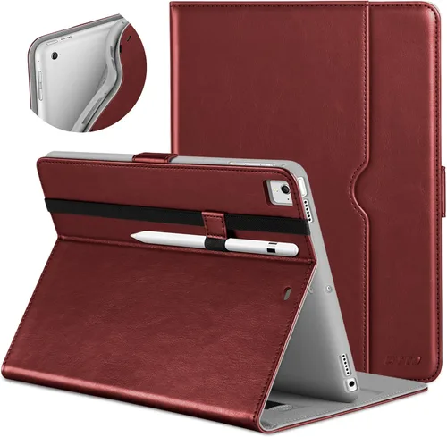 Vista 25 de DTTO para iPad de 9.7 pulgadas 5ª/6ª generación 2018/2017, funda con soporte para Apple Pencil, funda de cuero premium tipo folio con soporte