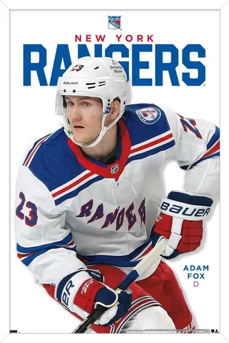 Vista 13 de Trends International NHL New York Rangers - Póster de pared de la serie 23 de Adam Fox, 22.4 pulgadas de largo x 14.7 pulgadas, versión enmarcada