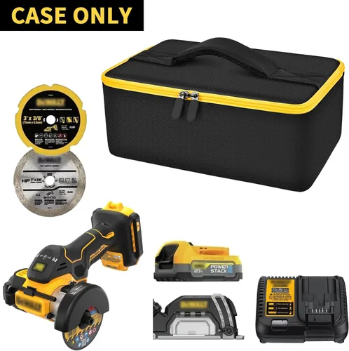 Vista 5 de Funda para compresor de aire compatible con el inflador de neumáticos DEWALT 20V MAX + bolsa compatible con la herramienta de corte DEWALT 20V MAX
