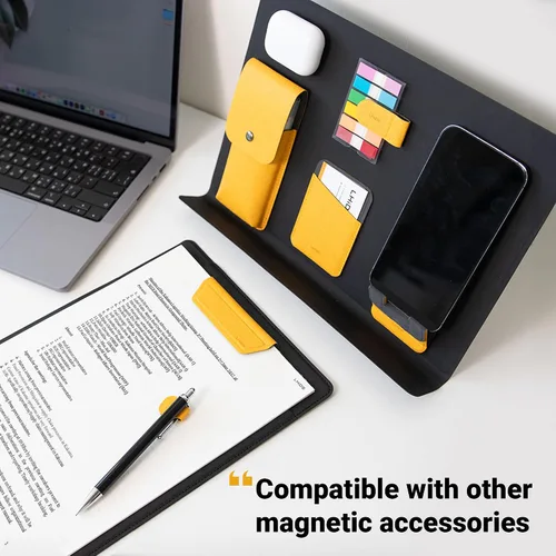 Vista 7 de LHiDS Folio Lite 2.0 con soporte, currículum de cartera de negocios, 3 en 1 con accesorios magnéticos, funciona como cubierta de cuaderno