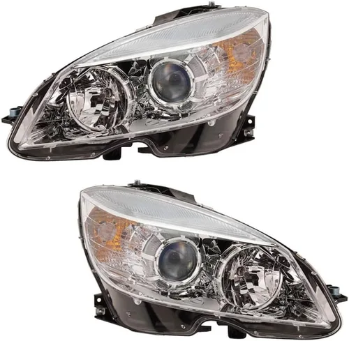 Vista 7 de Para Mercedes-Benz C63 AMG/C300/C350 2008 2009 2010 2011 lado del conductor del faro delantero Carcasa cromada Reemplazo para MB2502163